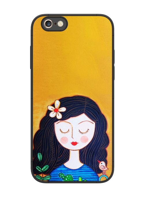 Girl Illustration Glossy Soft Edge Case for Apple Iphone 6S Plus Chachhi