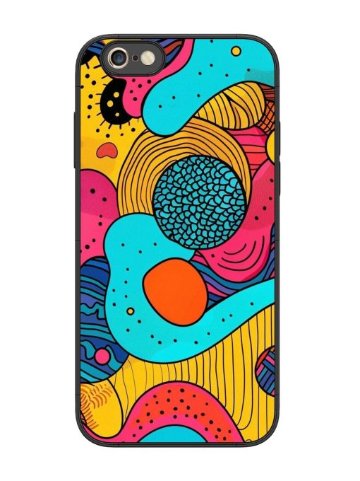 Psychedelic Patterns Glossy Soft Edge Case for Apple Iphone 6S Plus Chachhi