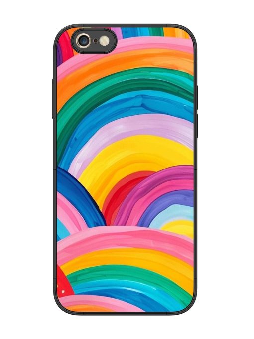 Rainbow Symphony Glossy Soft Edge Case for Apple Iphone 6S Plus Chachhi