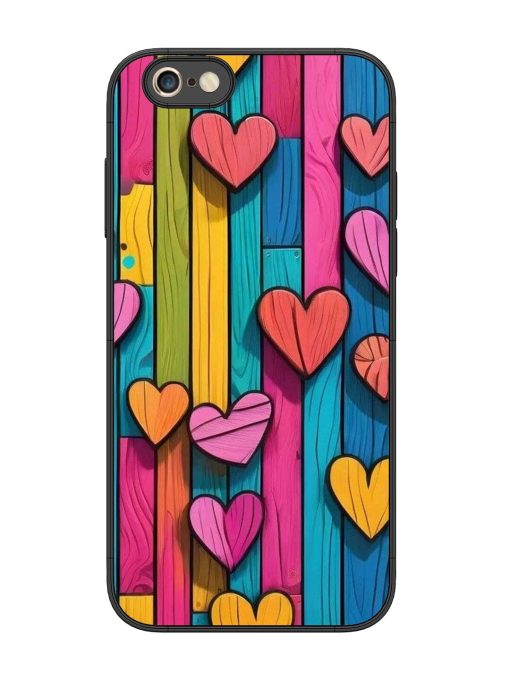 Rainbow Of Hearts Glossy Soft Edge Case for Apple Iphone 6S Plus Chachhi