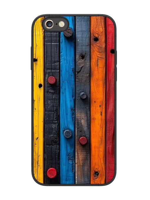 Rainbow Plank Glossy Soft Edge Case for Apple Iphone 6S Plus Chachhi