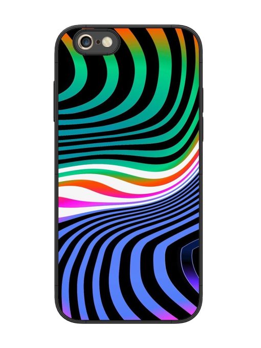 Psychedelic Waves Glossy Soft Edge Case for Apple Iphone 6S Plus Chachhi