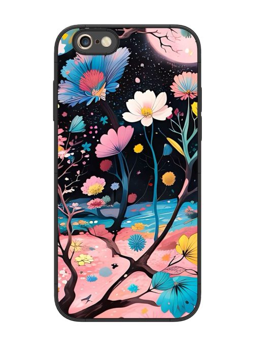 Cosmic Bloom Glossy Soft Edge Case for Apple Iphone 6S Plus Chachhi