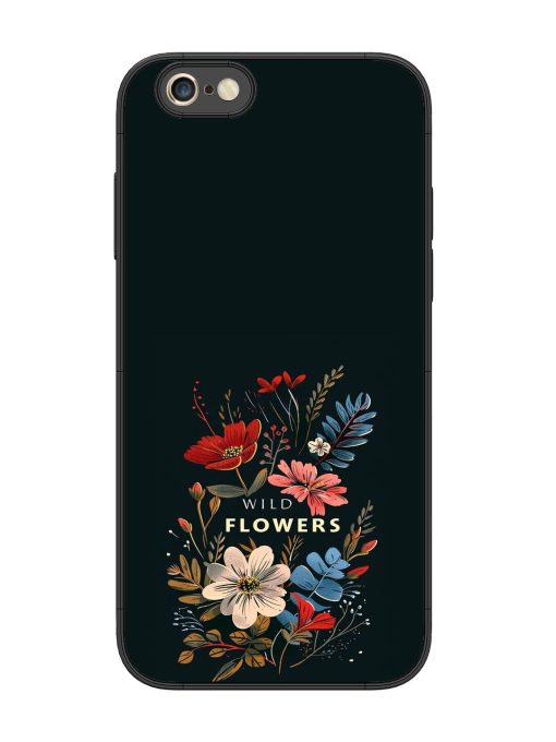 Dark Floral Glossy Soft Edge Case for Apple Iphone 6S Plus Chachhi