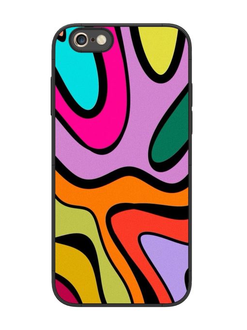 Groovy Swirls Glossy Soft Edge Case for Apple Iphone 6S Plus Chachhi