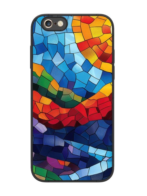 Mosaic Sunset Glossy Soft Edge Case for Apple Iphone 6S Plus Chachhi