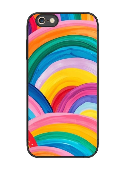 Rainbow Cascade Glossy Soft Edge Case for Apple Iphone 6S Plus