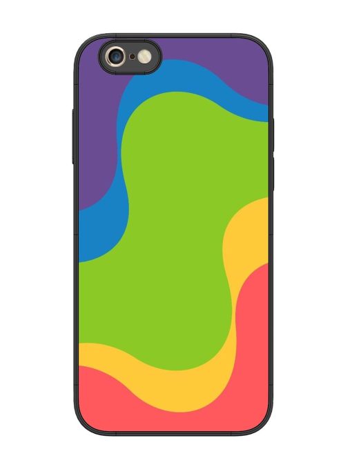 Wavy Rainbow Wonderland Glossy Soft Edge Case for Apple Iphone 6S Plus Chachhi