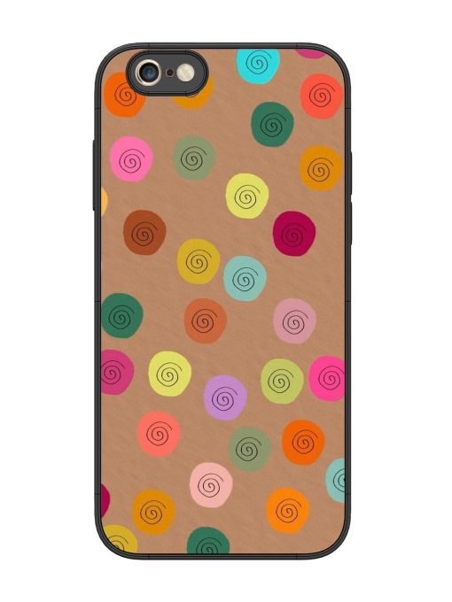 Swirly Dots On Kraft Glossy Soft Edge Case for Apple Iphone 6S Plus Chachhi