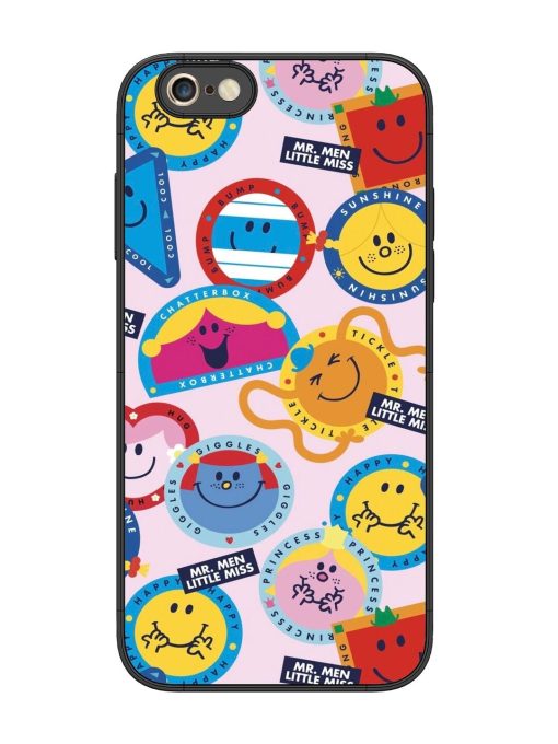 Whimsical Mr. Men & Little Miss Glossy Soft Edge Case for Apple Iphone 6S Plus