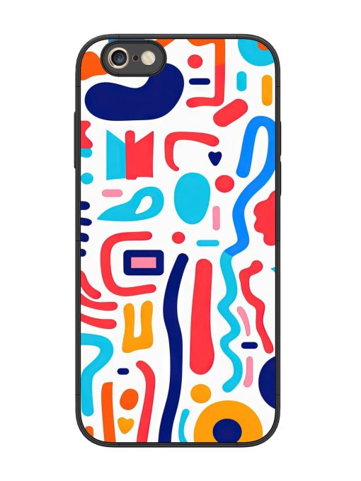 Whimsical Doodle Chaos Glossy Soft Edge Case for Apple Iphone 6S Plus Chachhi