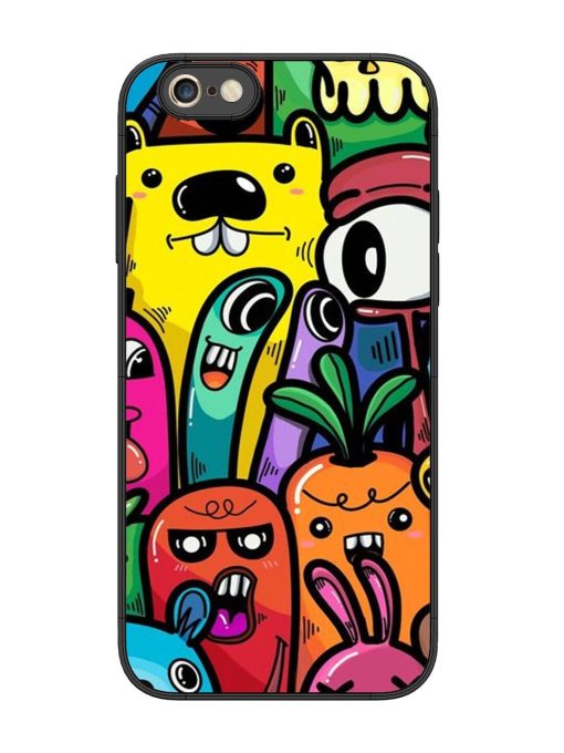 Whimsical Doodle Chaos Glossy Soft Edge Case for Apple Iphone 6S Plus Chachhi