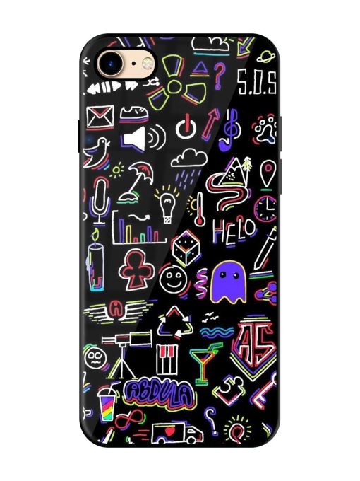 Neon Doodle Glossy Soft Edge Case for Apple Iphone 7