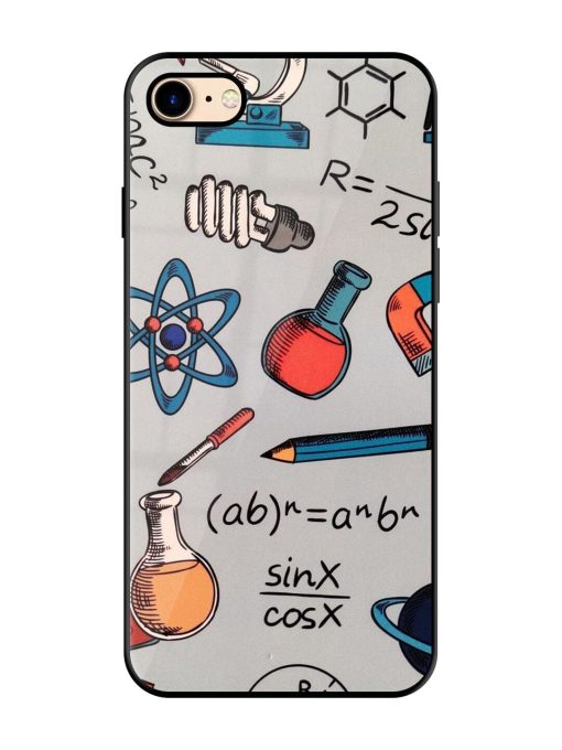 Science Doodle Glossy Soft Edge Case for Apple Iphone 7