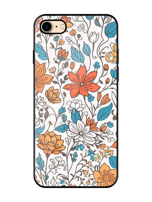 Floral Symphony Glossy Soft Edge Case for Apple Iphone 7