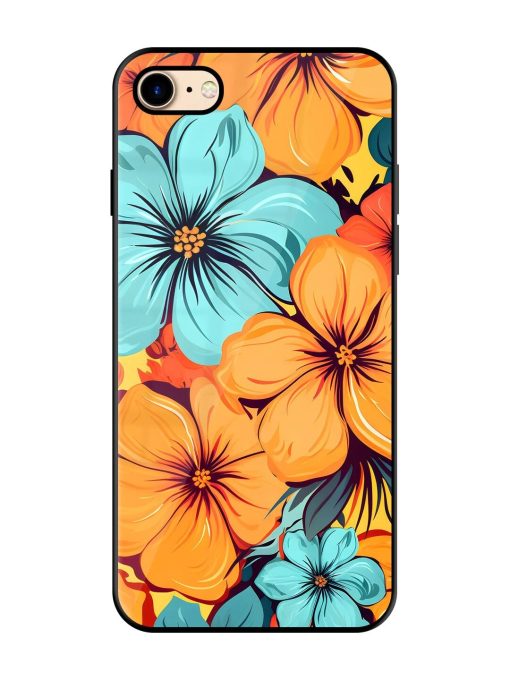 Tropical Bloom Glossy Soft Edge Case for Apple Iphone 7