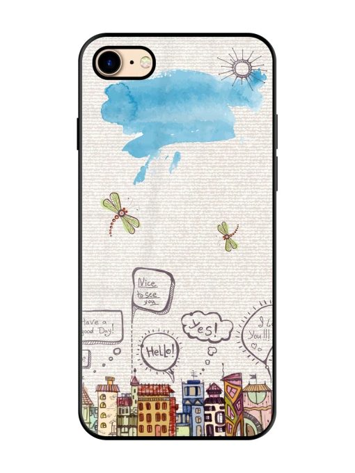 Doodle City Glossy Soft Edge Case for Apple Iphone 7