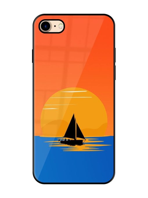 Sunset Sail Glossy Soft Edge Case for Apple Iphone 7