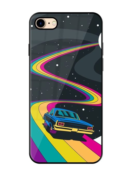 Rainbow Road Glossy Soft Edge Case for Apple Iphone 7