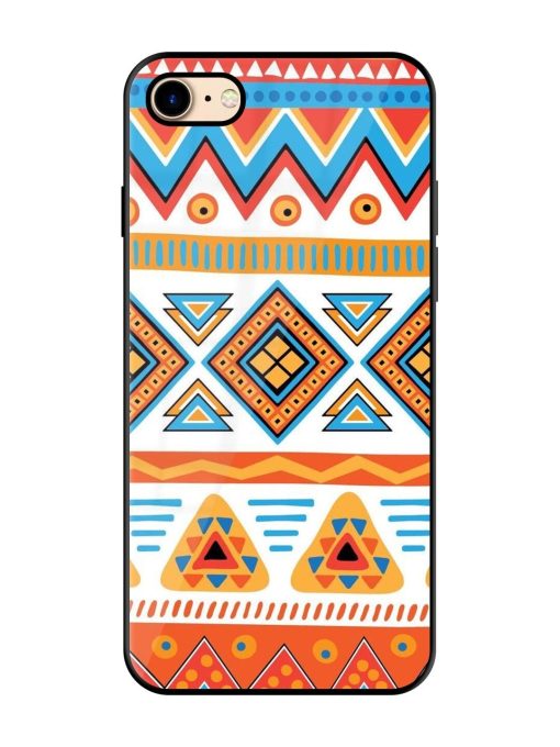 Vibrant Tribal Pattern Glossy Soft Edge Case for Apple Iphone 7