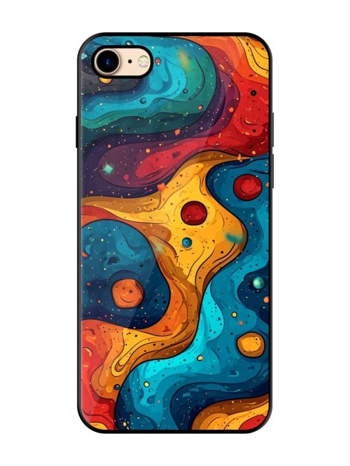 Cosmic Swirl Glossy Soft Edge Case for Apple Iphone 7