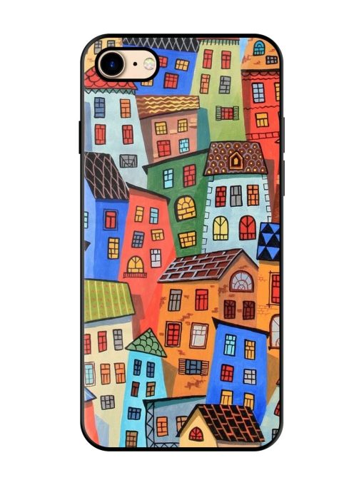 Rainbow House Glossy Soft Edge Case for Apple Iphone 7