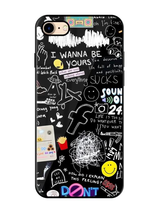 Doodle Diary Glossy Soft Edge Case for Apple Iphone 7