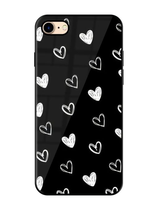 Scattered Hearts Glossy Soft Edge Case for Apple Iphone 7