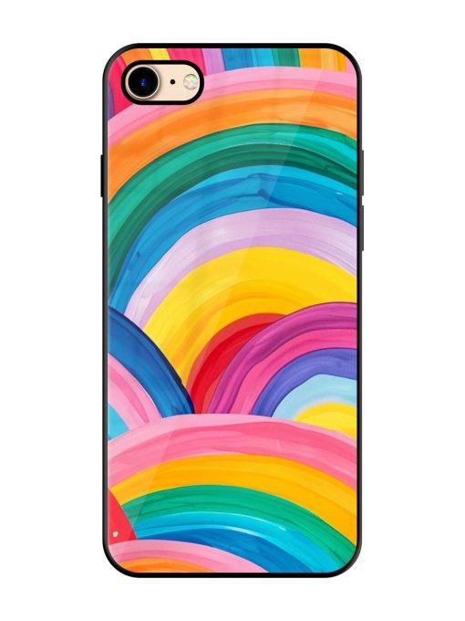 Rainbow Symphony Glossy Soft Edge Case for Apple Iphone 7