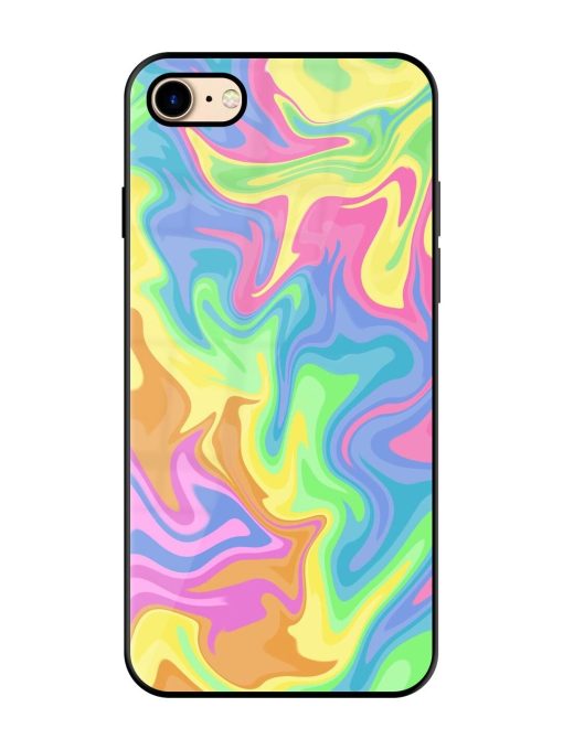 Whimsical Swirl Glossy Soft Edge Case for Apple Iphone 7