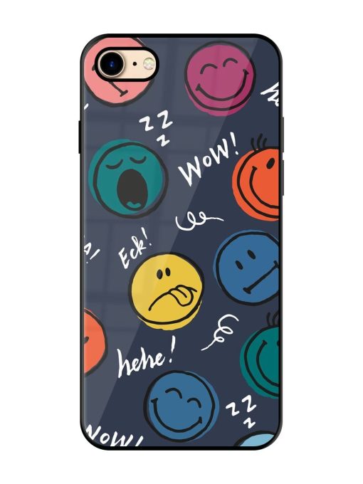 Emoticon Parade Glossy Soft Edge Case for Apple Iphone 7