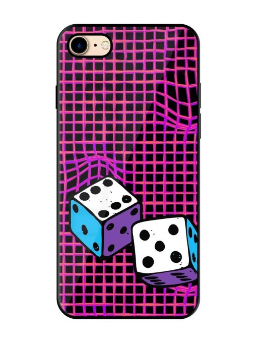 Glitched Dice Glossy Soft Edge Case for Apple Iphone 7