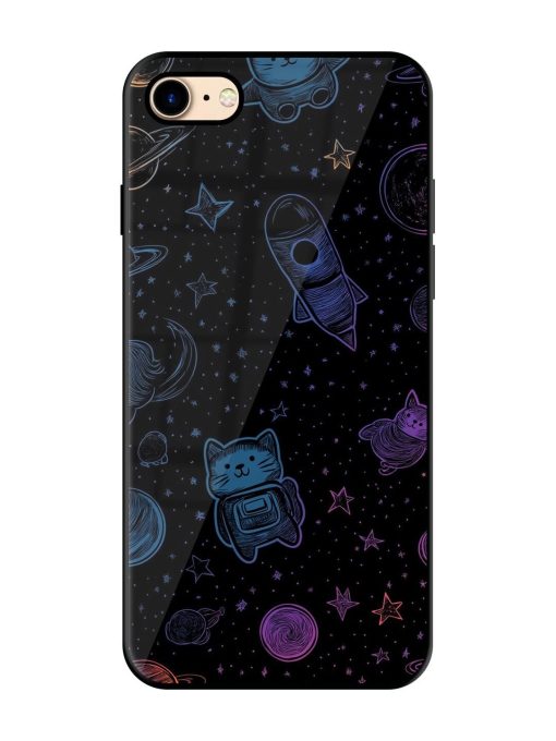 Cosmic Cat Chaos Glossy Soft Edge Case for Apple Iphone 7