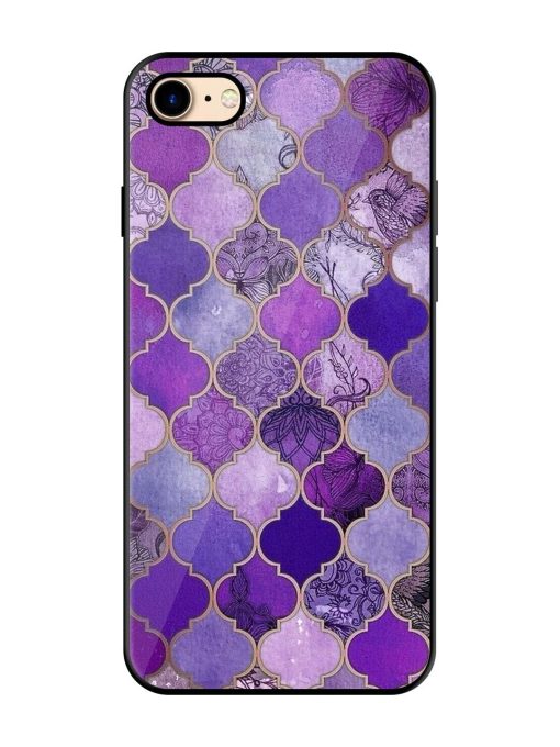 Purple Mosaic Magic Glossy Soft Edge Case for Apple Iphone 7