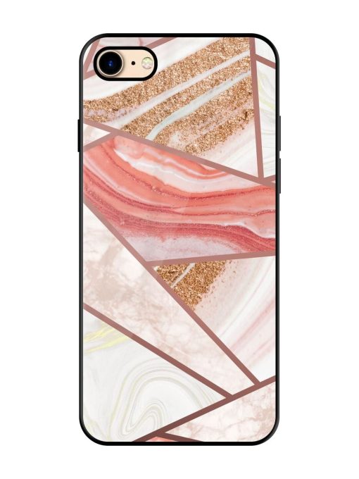 Rosy Mosaic Glossy Soft Edge Case for Apple Iphone 7