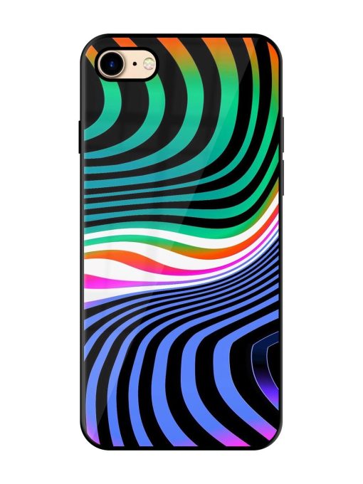 Psychedelic Waves Glossy Soft Edge Case for Apple Iphone 7