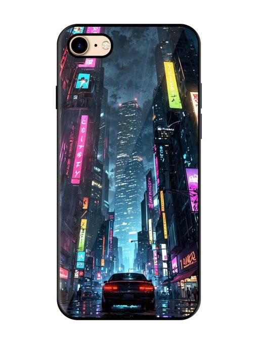 Neon Nightscape Glossy Soft Edge Case for Apple Iphone 7