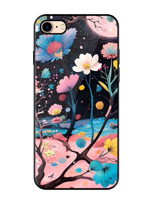 Cosmic Bloom Glossy Soft Edge Case for Apple Iphone 7