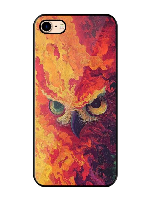 Fiery Owl Glossy Soft Edge Case for Apple Iphone 7