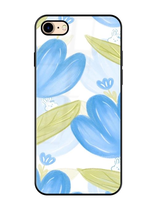 Bunny'S Blue Garden Glossy Soft Edge Case for Apple Iphone 7