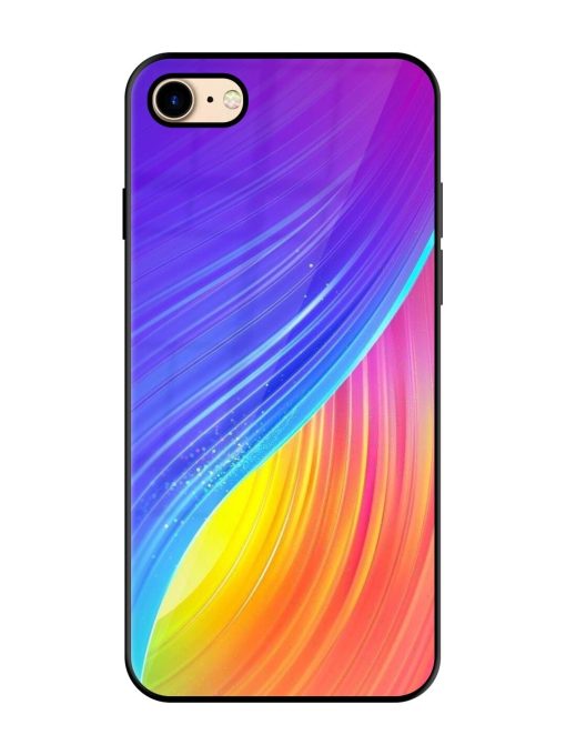 Neon Swirl Glossy Soft Edge Case for Apple Iphone 7