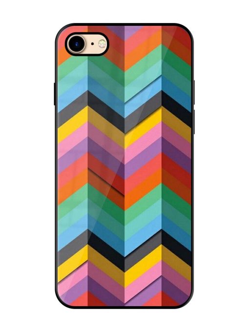 Colorful Zigzag Glossy Soft Edge Case for Apple Iphone 7