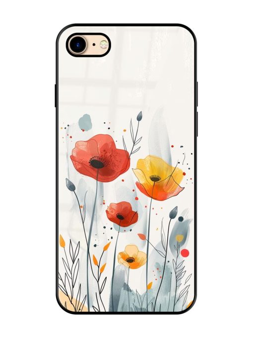 Poppy Fields Glossy Soft Edge Case for Apple Iphone 7