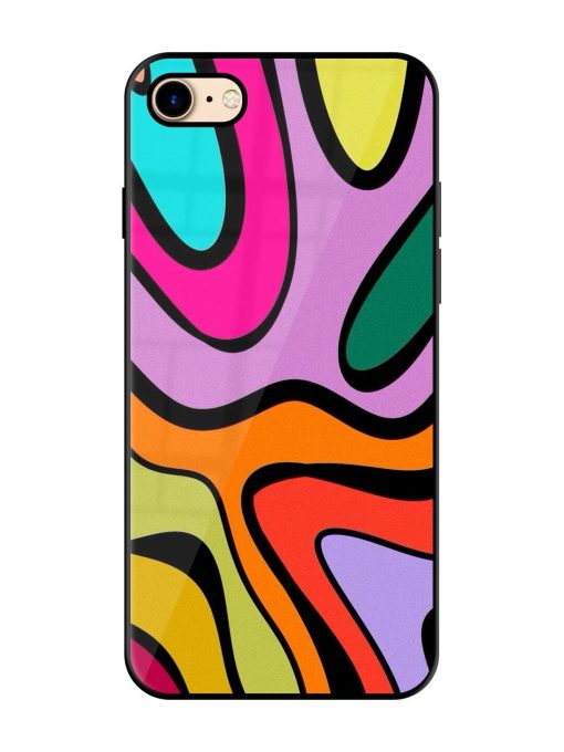 Groovy Swirls Glossy Soft Edge Case for Apple Iphone 7