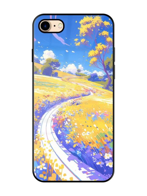 Vibrant Spring Meadow Glossy Soft Edge Case for Apple Iphone 7