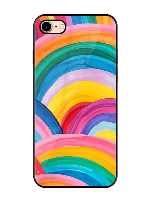 Rainbow Cascade Glossy Soft Edge Case for Apple Iphone 7