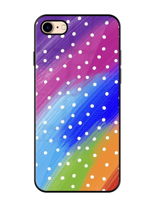 Rainbow Polka Dot Dream Glossy Soft Edge Case for Apple Iphone 7