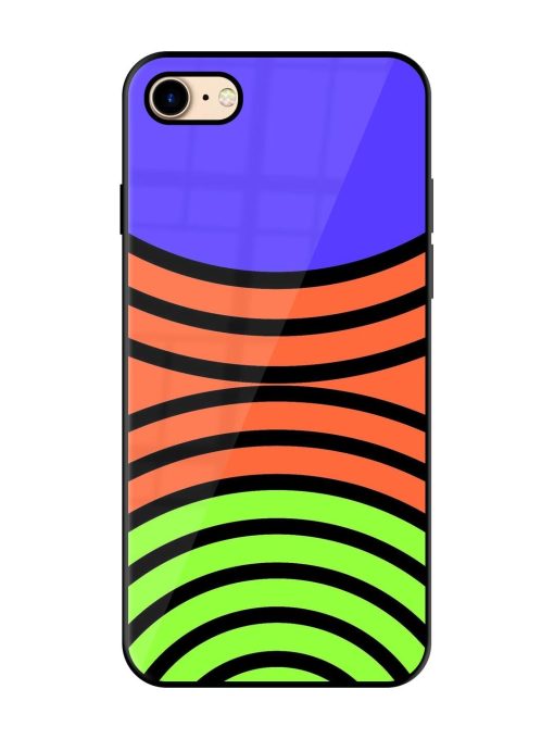 Psychedelic Stripe Symphony Glossy Soft Edge Case for Apple Iphone 7