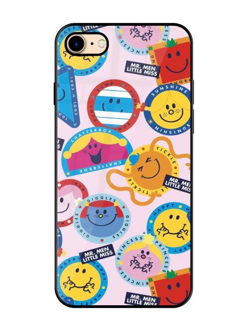 Whimsical Mr. Men & Little Miss Glossy Soft Edge Case for Apple Iphone 7