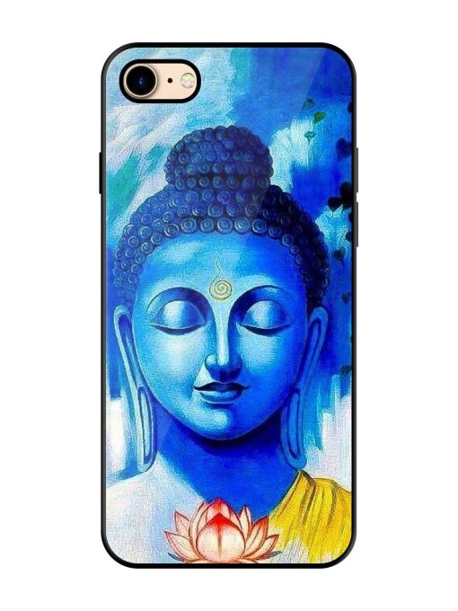 Serene Buddha With Lotus Glossy Soft Edge Case for Apple Iphone 7